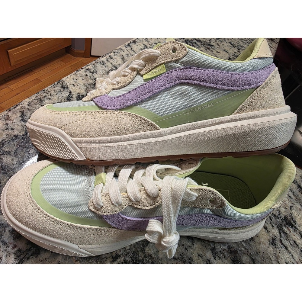 Vans UltraRange EXO MTE Pastel Green Lavender Suede Sneakers Womens 8 Mens 6.5